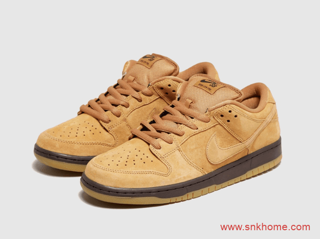 耐克Dunk SB小麦低帮曝光 Nike SB Dunk Low Pro “Wheat Mocha” 耐克Dunk低帮休闲鞋 货号:BQ6817-204