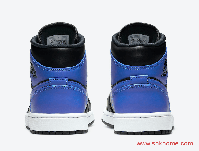 AJ1小黑蓝官图释出 AJ1OG中帮经典黑蓝配色Air Jordan 1 Mid “Hyper Royal”发售日期 货号:554724-077
