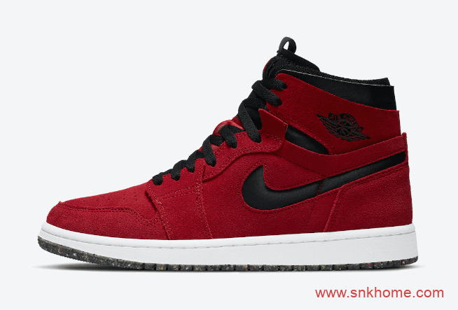 AJ1黑红高帮 AJ1大红翻毛皮 Air Jordan 1 High Zoom 翻毛皮高帮AJ1海外限定款 货号:CT0978-600