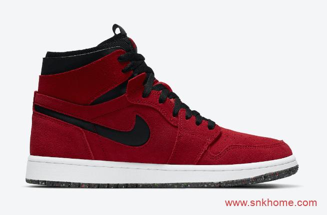 AJ1黑红高帮 AJ1大红翻毛皮 Air Jordan 1 High Zoom 翻毛皮高帮AJ1海外限定款 货号:CT0978-600