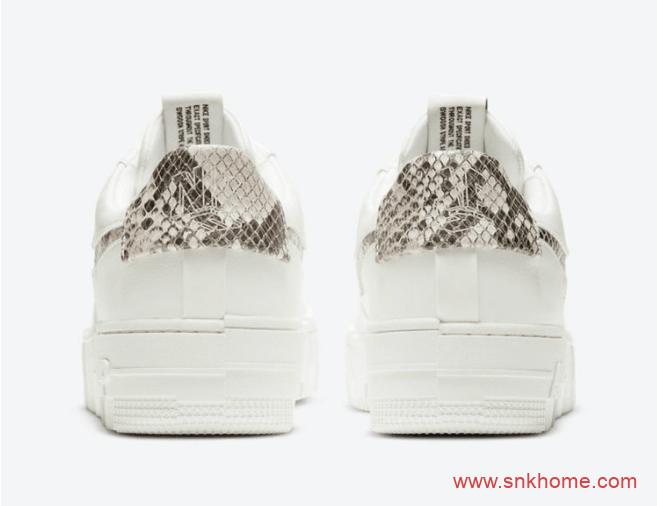 耐克空军蛇纹钩白色鞋面低帮新款 Nike Air Force 1 Pixel 新成员耐克空军鸳鸯设计 货号:CV8481-101