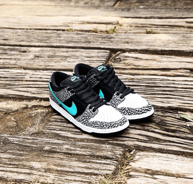 耐克Dunk SB大象爆裂纹 Nike Dunk SB Low Pro “Elephant” 耐克黑水泥低帮板鞋发售日期 货号:BQ6817-009