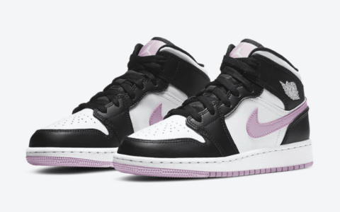 AJ1白粉中帮新配色即将发售 Air Jordan 1 Mid GS AJ1小姐姐专属配色 货号：555112-103