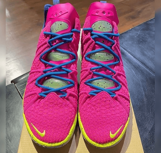 耐克詹姆斯18代粉色球鞋 Nike LeBron 18 “Los Angeles By Night” 詹姆斯冠军球鞋 货号:DB8148-600