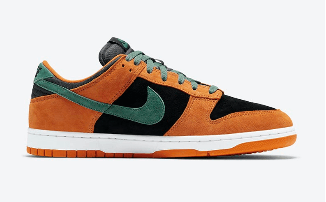 耐克Dunk丑小鸭套装发售 Nike Dunk Low SP “Ceramic” 耐克Dunk丑小鸭黑橙绿低帮 货号:DA1469-001