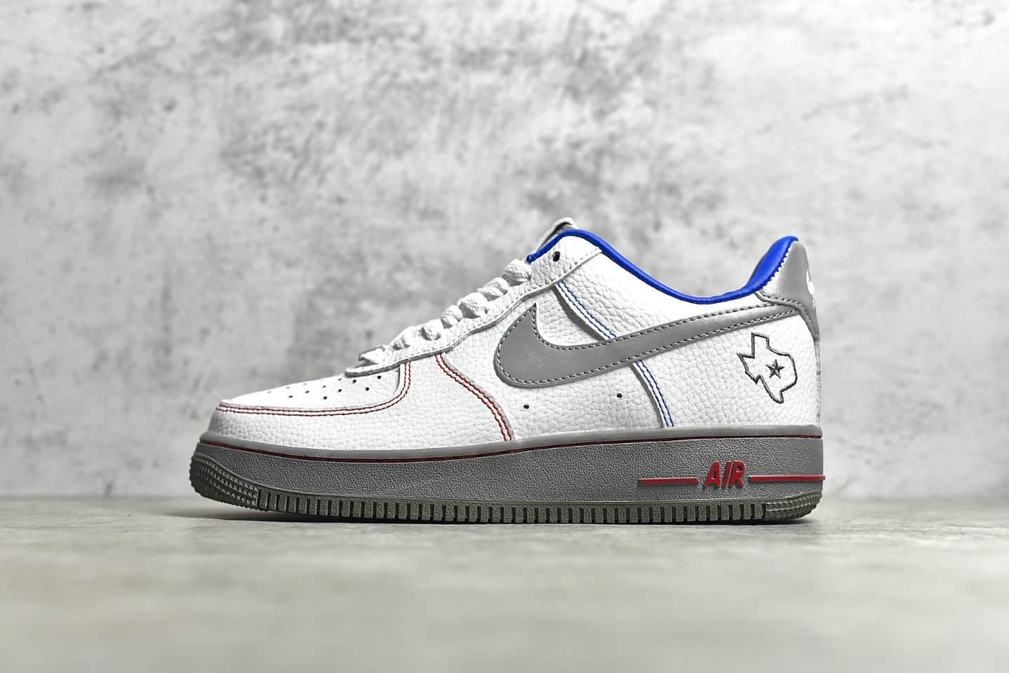 耐克空军休斯顿城市限定 NIKE Air Force 1 Low 空军一号头层荔枝皮 耐克空军白灰低帮 货号:DH0902-108