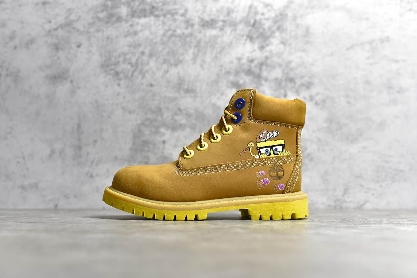 天伯伦童鞋海绵宝宝联名 Timberland x SpongeBob 顶级高版本天伯伦海绵宝宝亲子款20周年纪念款