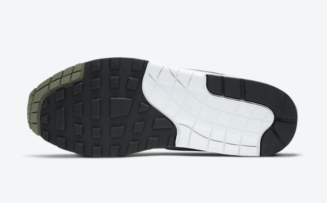 耐克MAX1白灰浅绿配色复古跑鞋 Nike Air Max 1 Spiral Sage 耐克超高规格全皮革打造 货号:DB5074-100