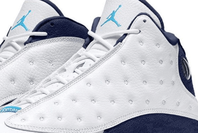 AJ1白蓝荔枝皮经典球鞋 AJ3黑曜石 AJ3Air Jordan 13 “Dark Powder Blue” 黑曜石 AJ13发售日期 货号:414571-144