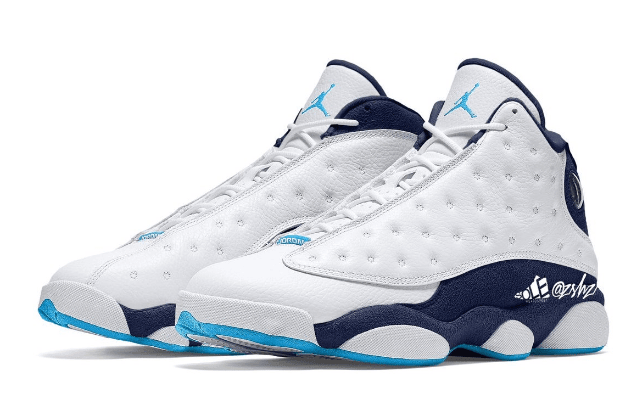 AJ1白蓝荔枝皮经典球鞋 AJ3黑曜石 AJ3Air Jordan 13 “Dark Powder Blue” 黑曜石 AJ13发售日期 货号:414571-144