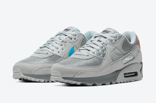 耐克MAX90红蓝鸳鸯设计太帅 Nike Air Max 90 “Moscow” 新款科技感十足的耐克MAX90复古跑鞋 货号:DC4466-001