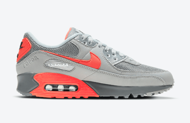 耐克MAX90红蓝鸳鸯设计太帅 Nike Air Max 90 “Moscow” 新款科技感十足的耐克MAX90复古跑鞋 货号:DC4466-001