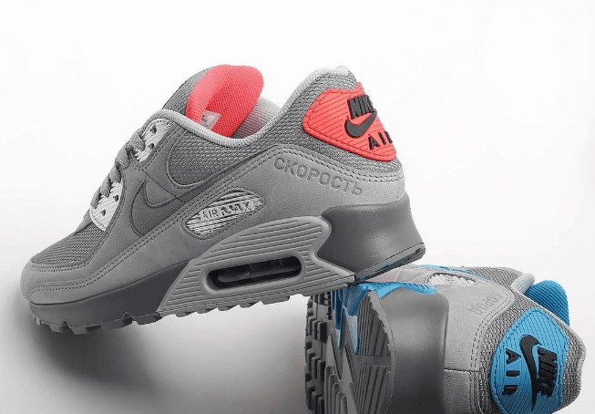 耐克MAX90红蓝鸳鸯设计太帅 Nike Air Max 90 “Moscow” 新款科技感十足的耐克MAX90复古跑鞋 货号:DC4466-001