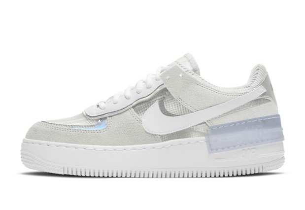 耐克马卡龙灯芯绒幻彩解构鞋 WNMS Nike Air Force 1 Shadow SE 耐克空军一号马卡龙解构女子板鞋 货号:DC5255-043