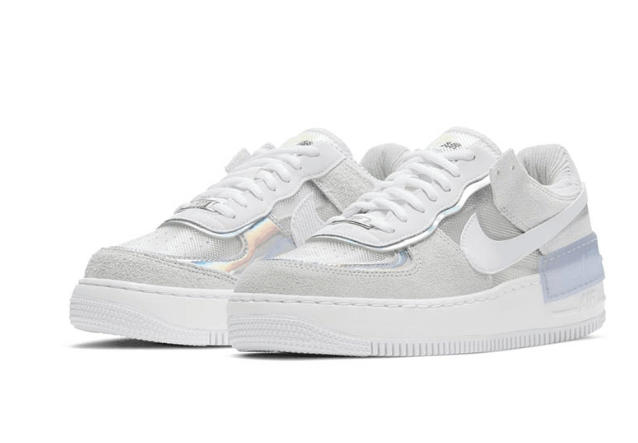 耐克马卡龙灯芯绒幻彩解构鞋 WNMS Nike Air Force 1 Shadow SE 耐克空军一号马卡龙解构女子板鞋 货号:DC5255-043