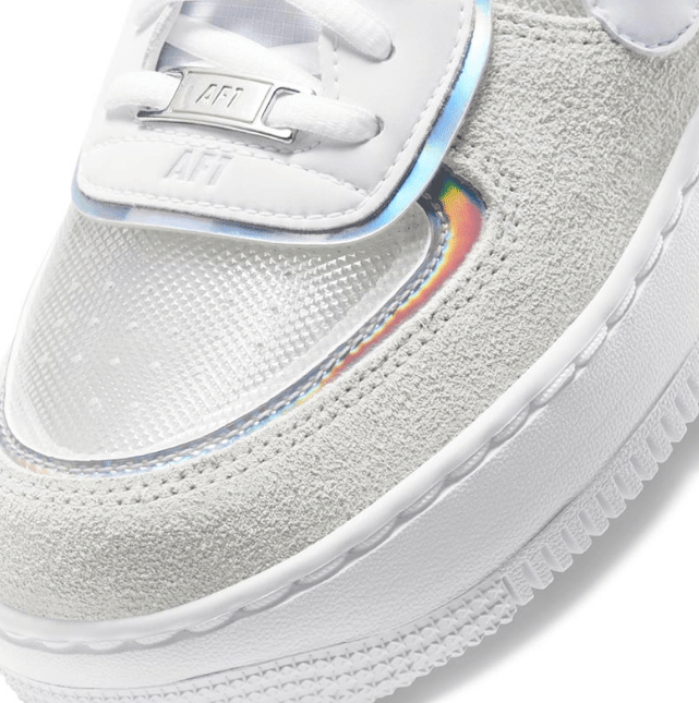 耐克马卡龙灯芯绒幻彩解构鞋 WNMS Nike Air Force 1 Shadow SE 耐克空军一号马卡龙解构女子板鞋 货号:DC5255-043