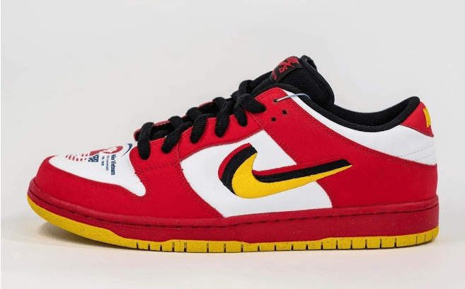 耐克Dunk SB越南建厂25周年 Nike SB Dunk Low “Vietnam” 耐克Dunk SB黑白红低帮板鞋 货号:309242-307