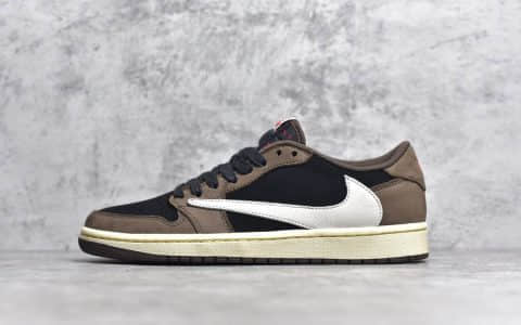 AJ1倒钩低帮莆田纯原版本AJ货源 Travis Scott x Air Jordan 1 Low AJ1斯科特联名低帮 货号:CQ4277-001