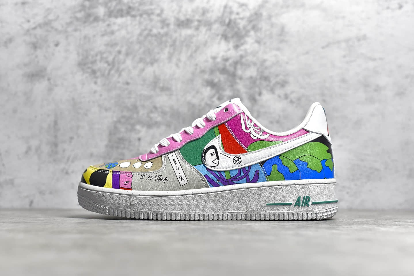 耐克空军一号张若涵联名涂鸦低帮 Ruohan Wang x Nike Air Force 1 Low(2020)华人艺术家联名 货号:CZ3990-900