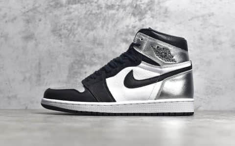 AJ1黑银高帮文化篮球鞋 Air Jordan 1 High OG 原厂AJ黑银SG纯原版本 货号:CD0461-001