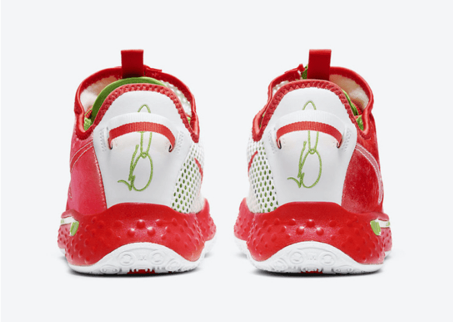 耐克保罗乔治阴阳红色阴阳设计 Nike PG 4 “Christmas” 全新PG4圣诞节限定阴阳发售日期 货号:CD5082-602