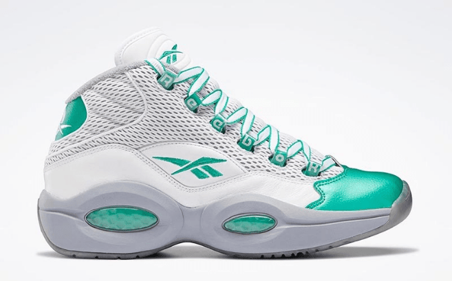锐步艾弗森橄榄队球衣元素加持 Reebok Question Mid “Philadelphia Eagles” 新款艾弗森球鞋 货号:FZ399