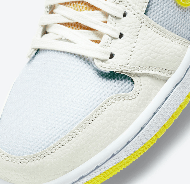 AJ1白黄高帮全新配色 Air Jordan 1 Mid SE “Voltage Yellow” AJ1经济舱官图释出 货号:DB2822-107