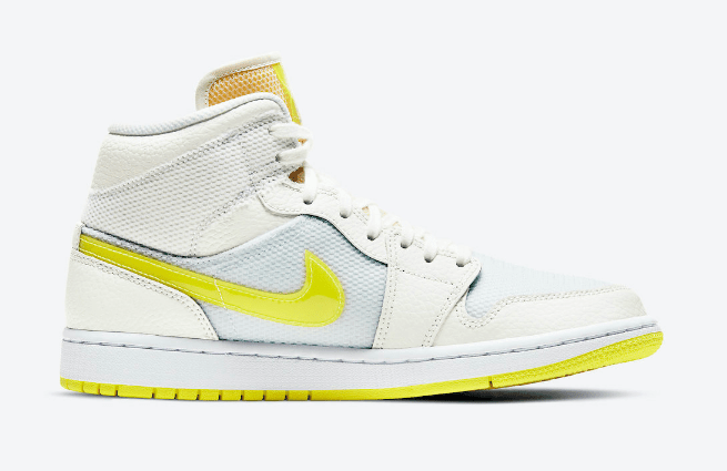 AJ1白黄高帮全新配色 Air Jordan 1 Mid SE “Voltage Yellow” AJ1经济舱官图释出 货号:DB2822-107
