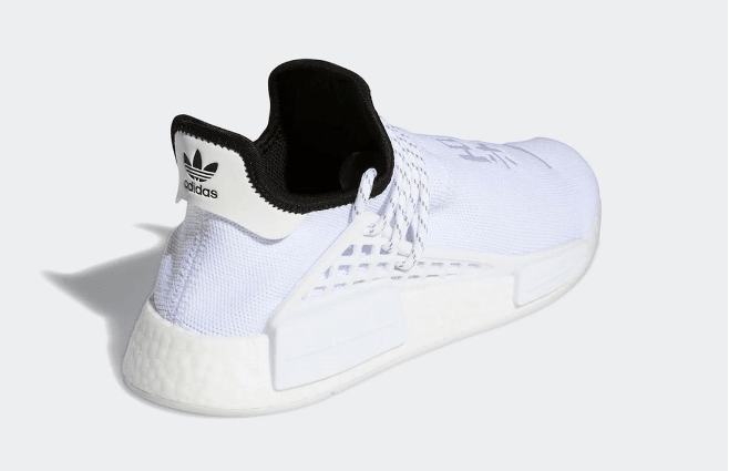 阿迪达斯菲董Hu NMD白黑配色 Pharrell x adidas NMD Hu “White” 全新阿迪达斯菲董新款发售 货号：GY0092