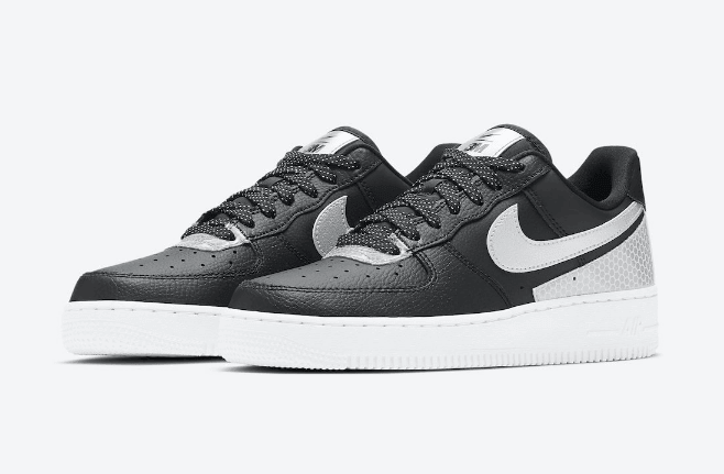 耐克空军黑色蜂窝设计 3M x Nike Air Force 1 Low 空军3M反光鞋款发售日期 货号：CT1992-001