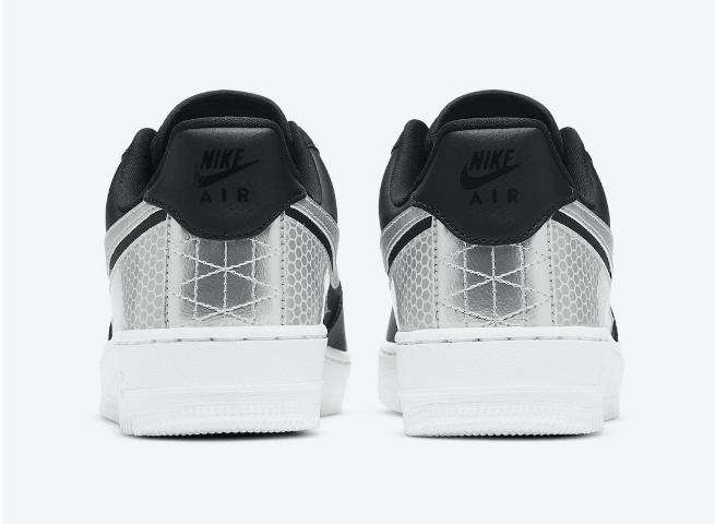 耐克空军黑色蜂窝设计 3M x Nike Air Force 1 Low 空军3M反光鞋款发售日期 货号：CT1992-001