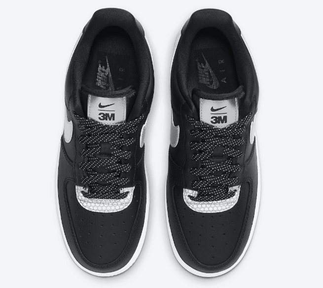 耐克空军黑色蜂窝设计 3M x Nike Air Force 1 Low 空军3M反光鞋款发售日期 货号：CT1992-001