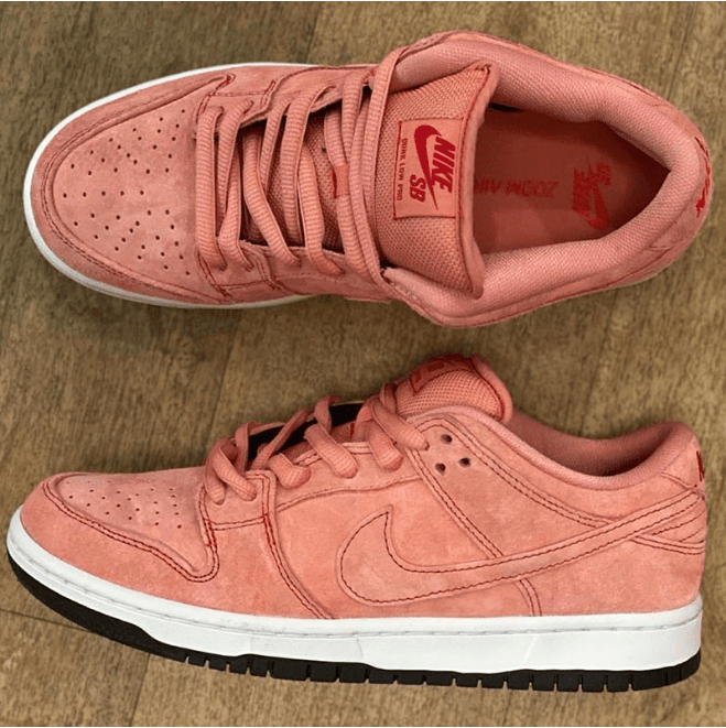 耐克SB Dunk粉色翻毛皮低帮 Nike SB Dunk Low “Pink” 耐克Dunk全新配色实物图曝光 货号:CV1655-600
