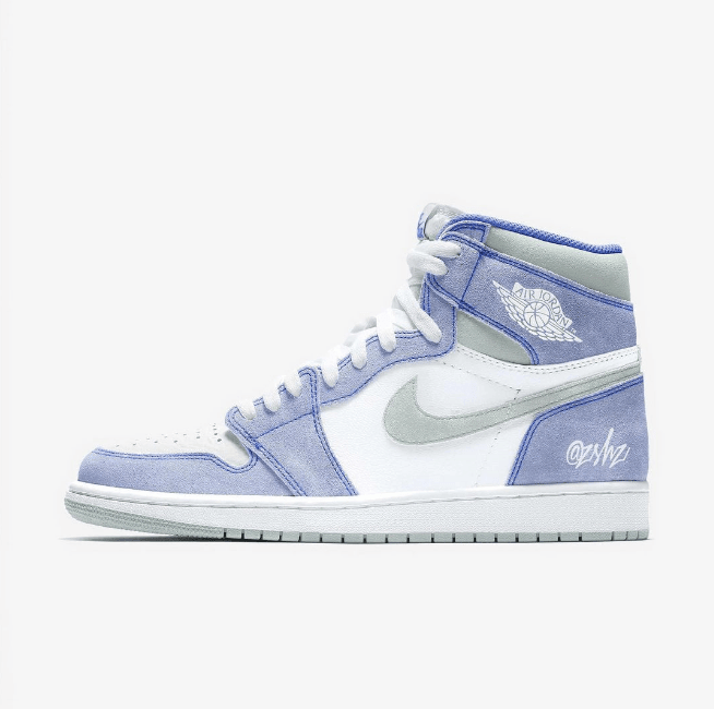 AJ1薄荷糖高帮实物图曝光 Air Jordan 1 High OG “Hyper Royal” 全新AJ1高帮新配色发售 货号:555088-402