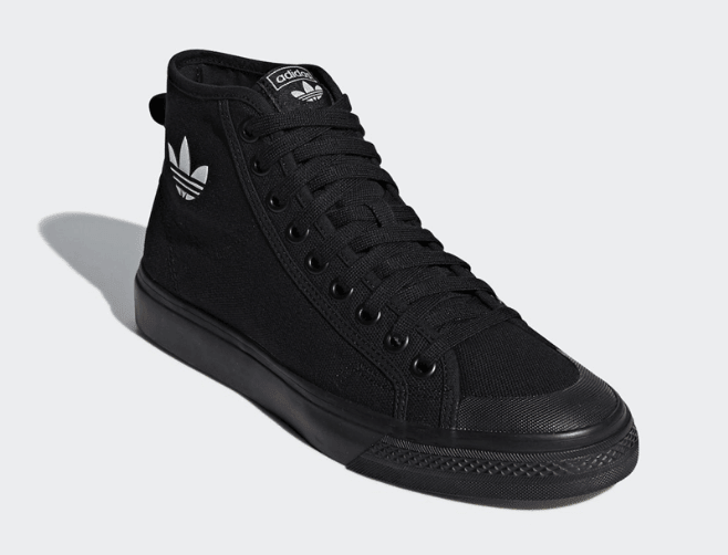 阿迪达斯NIZZA黑色高帮板鞋 adidas Nizza Hi 复刻阿迪达斯黑武士帆布鞋官图 货号:B41651