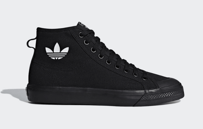 阿迪达斯NIZZA黑色高帮板鞋 adidas Nizza Hi 复刻阿迪达斯黑武士帆布鞋官图 货号:B41651