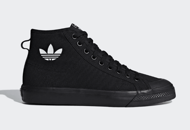 阿迪达斯NIZZA黑色高帮板鞋 adidas Nizza Hi 复刻阿迪达斯黑武士帆布鞋官图 货号:B41651