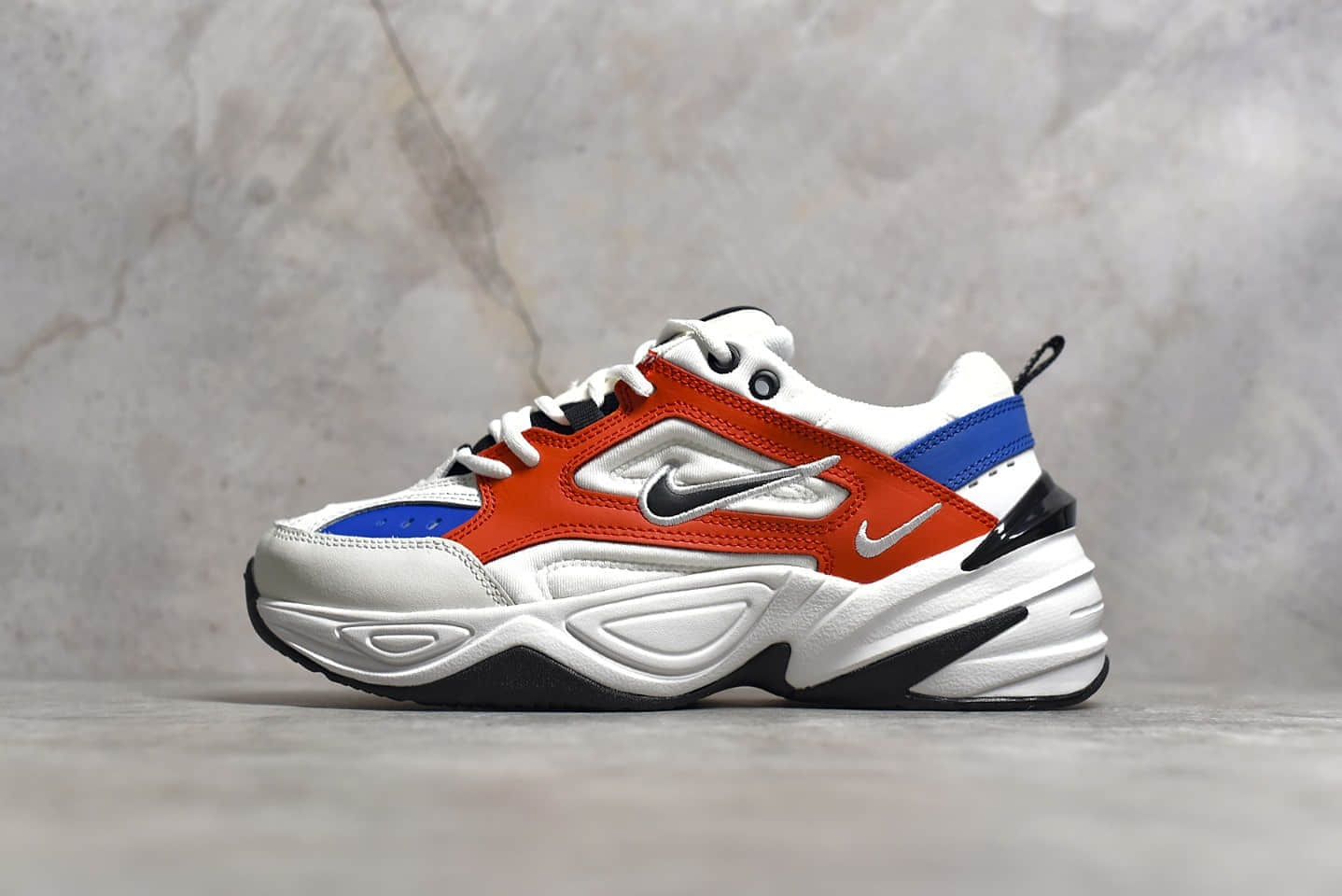 耐克M2K白红蓝老爹鞋跑鞋 NIKE M2K Tekno 纯原版本高品质耐克M2K复古慢跑鞋 货号:AV4789-100