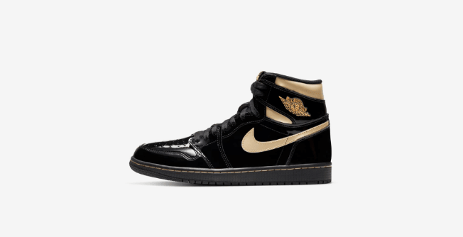 AJ1黑金漆皮高帮 Air Jordan 1 Retro High OG 最火AJ1黑金一看价格就不便宜 货号:555088-032