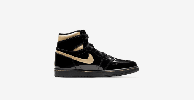 AJ1黑金漆皮高帮 Air Jordan 1 Retro High OG 最火AJ1黑金一看价格就不便宜 货号:555088-032