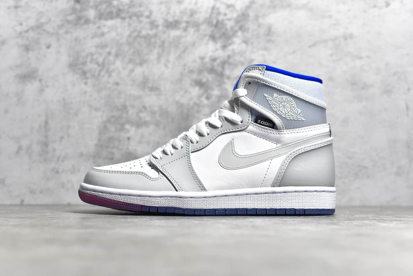 AJ1小迪奥高帮性价比版本 Air Jordan 1 Zoom Racer Blue AJ1迪奥联名 货号:CK6637-104