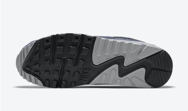 耐克MAX90海军蓝配色 Nike Air Max 90 PRM “Obsidian” 全新耐克MAX90灰蓝麂皮 货号:DA1641-400