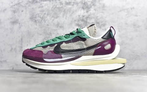 耐克Sacai联名紫色 Sacai X Nike regasus vaporrly SP 耐克华夫Sacai联名翻毛皮解构鞋 货号：BV0073-001