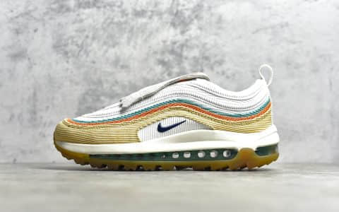 耐克MAX97子弹高尔夫灯芯绒 NIKE Golf Air Max 97G 耐克子弹气垫高尔夫系列 货号：CJ0563-200