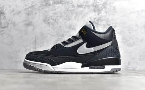 AJ3黑水泥反光实战球鞋 Air Jordan 3 Retro Tinker 银灰 3M 反光鞋舌原厂AJ3复古球鞋 货号:CK4348-007