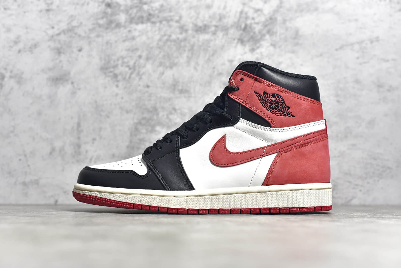 AJ1六冠王黑红高帮麂皮 Air Jordan 1 Retro "6 Rings" 六冠王顶级复刻 货号:555088-112