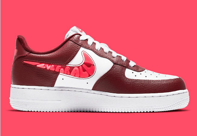 耐克空军一号情人节限定 Nike Air Force 1 Love For All 耐克2021年情人节限定发售日期 货号:CV8482-600