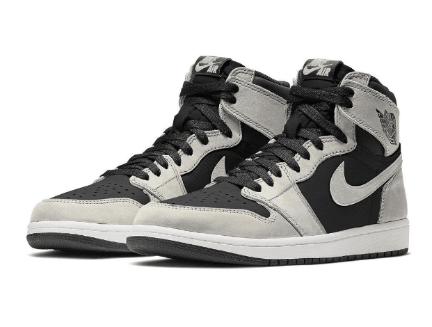 AJ1渣渣灰2.0发售日期 Air Jordan 1 “Shadow 2.0” 全新AJ1黑灰麂皮高帮 货号:555088-035
