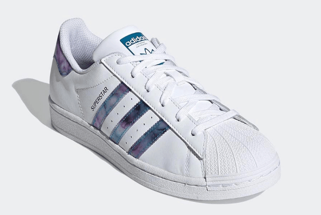 阿迪达斯贝壳头镭射板鞋 adidas Superstar “Abalone” 贝壳头蓝绿紫渐变配色新款 货号:GZ5217