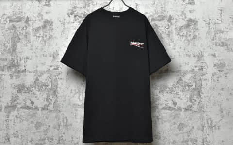 巴黎世家黑可乐波浪印花短袖 Balenciaga 20ss 巴黎世家采用Huafu定纺色纱定织定染面料纱线采用18SJC